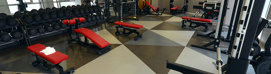 Virgin Active Empire Tower, Sathorn, Bangkok, Thailand - "The Grid" made of Neoflex REPtile Fitness Flooring